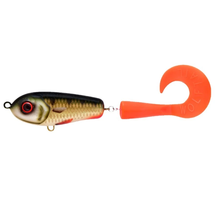 Воблер Strike Pro Wolf Tail Sinking 230 C382F Golden Perch 104,5 гр Wolf Color  EG-159#C382F — характеристики,
	                                    особенности конструкции