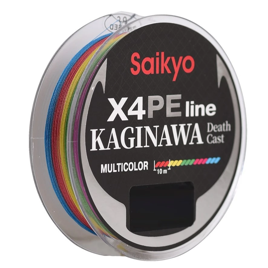 Плетеный шнур Saikyo Kaginawa X4PE 150 м  PE # 4,5 Multicolor 0,38 мм   SP-K4M15045 — характеристики,  особенности конструкции