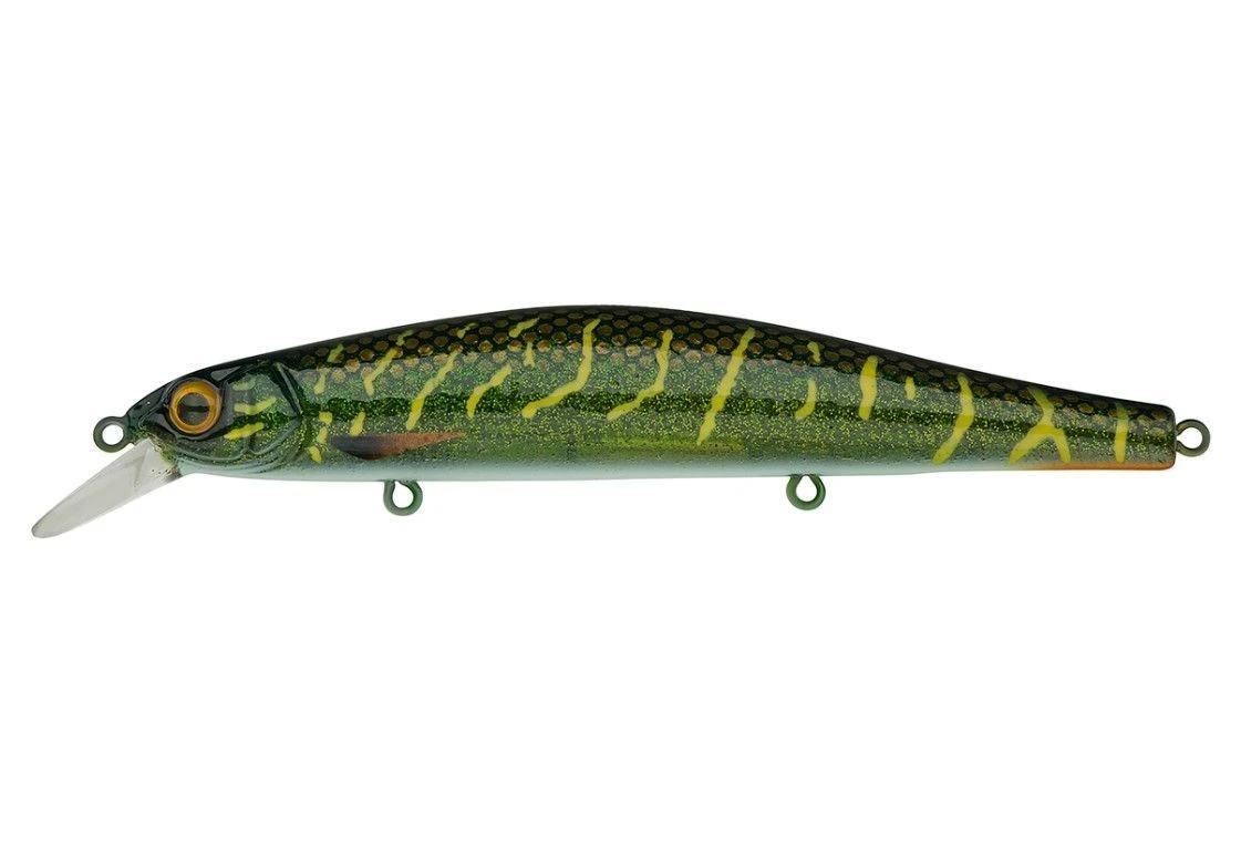 Воблер Strike Pro Inquisitor 110SP JV012-UV Green Motoroil Pike UV 16,2 гр   EG-193B-SP#JV012-UV — характеристики,  особенности конструкции