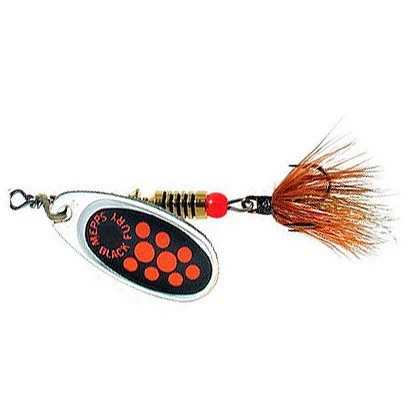 Вращающаяся Блесна Mepps Comet Black Fury Mouche №2 4,5 гр AG   cbf-2-a — характеристики,  особенности конструкции