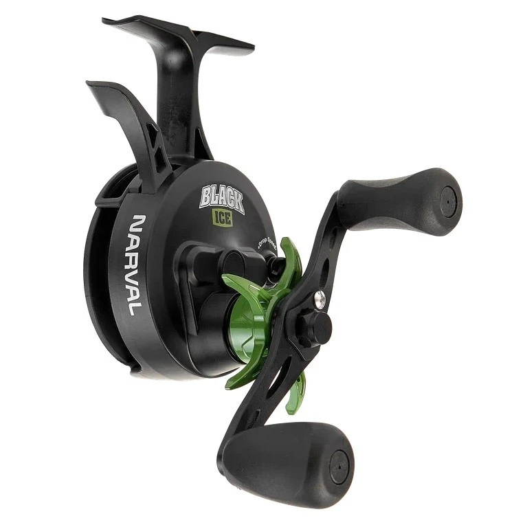 Катушка Narval Frost Black Ice Black/Oliv Левая 2,5:1  NFEBIL2.5:1OL — крупный план
	                                    2