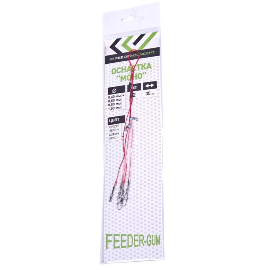 Фидергам Feeder Concept Feeder-Gum 2 шт Красная нить 40см 60г  FG-40-060 — характеристики,
	                                    особенности конструкции