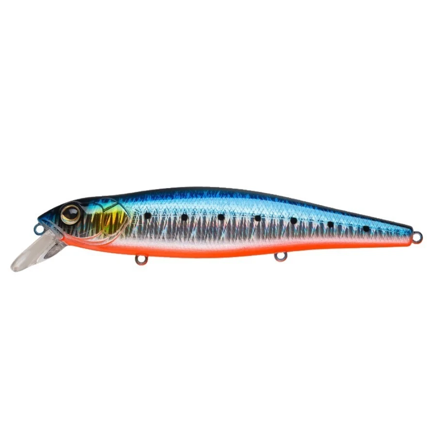 Воблер Strike Pro Jer-O Minnow 130 A234-SBO-LU Blue Back Silver OB Fluo 27,8 гр   EG-039SP#A234-SBO-LU — характеристики,  особенности конструкции