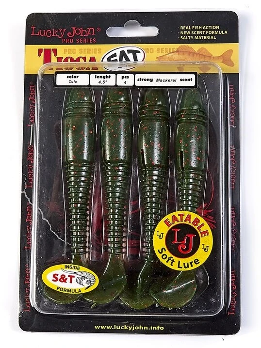 Силиконовая приманка Lucky John Tioga Fat 4.5in 115 мм 4 шт PA16 Pro Series  140147-PA16 — крупный план
	                                    2