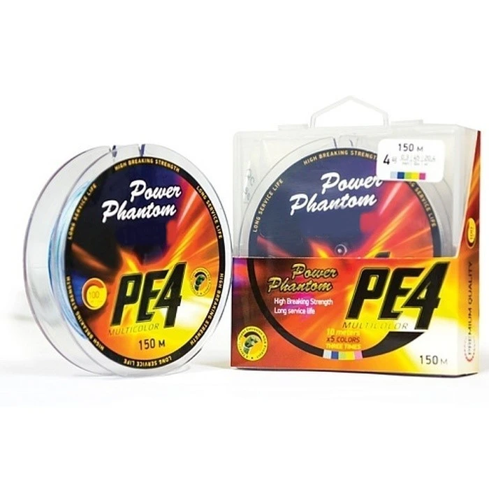 Плетеный шнур Power Phantom PE4 150 м  PE # 2  0,22 мм   PPPE4M15020 — характеристики,  особенности конструкции