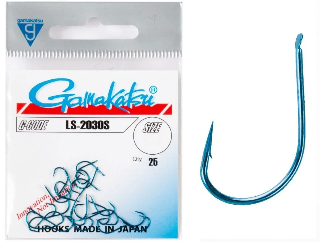 Крючок Одинарный Gamakatsu LS-2030S Hooks Blue №12 25 шт    146557-012 — крупный план
	                                    1