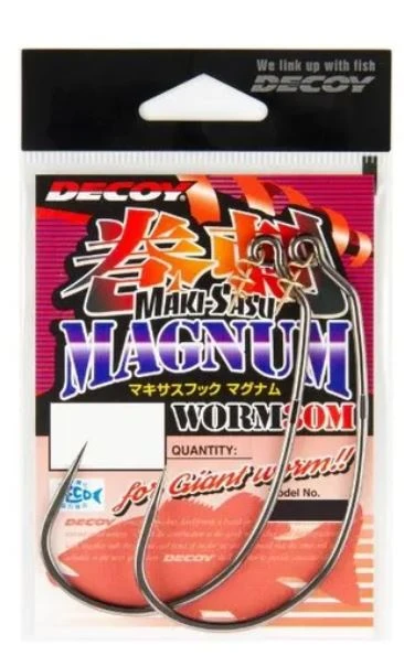 Крючок Офсетный Decoy Makisasu Hook Magnum Worm 30M №10/0 2 шт    Worm 30M ＃10/0 — крупный план
	                                    1