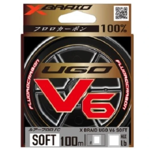 Флюорокарбон YGK X-Braid F-UGO V6 Soft 100 м  PE #1.5 — характеристики,  особенности конструкции