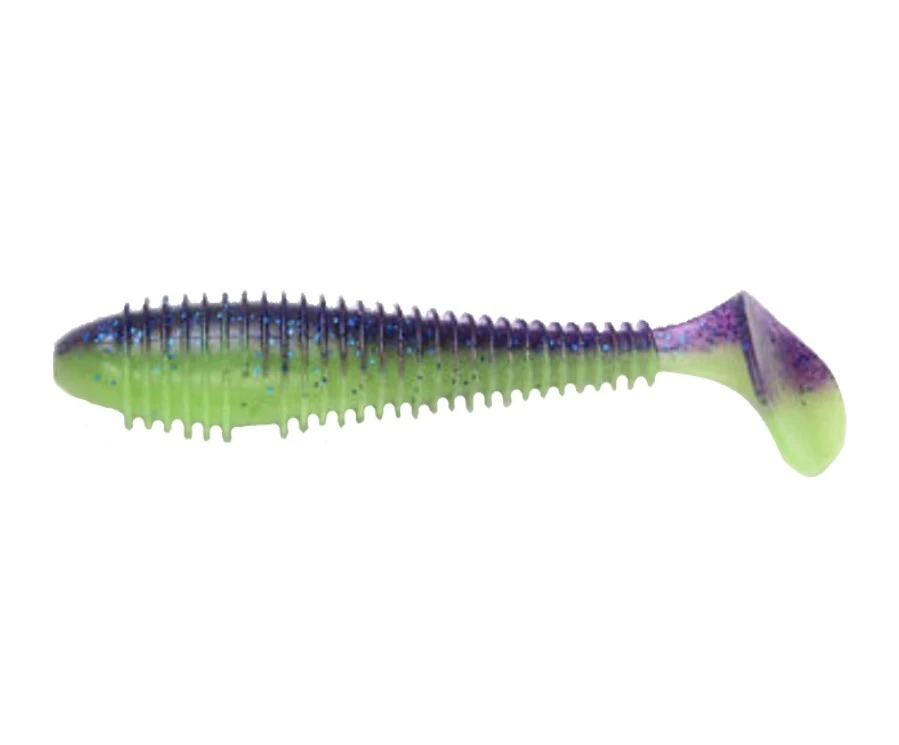 Силиконовая приманка Keitech Swing Impact Fat 5.8 147 мм 4 шт PAL #06 Violet Lime Belly — характеристики,
	                                    особенности конструкции