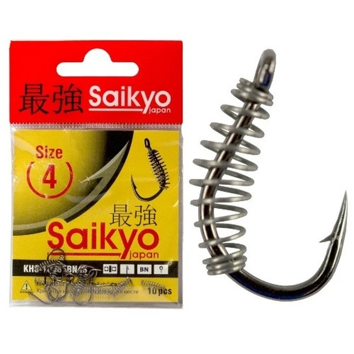 Крючок Одинарный Saikyo KHS-10085 №2XS 10 шт    KHS-10085BN2XS-10 — характеристики,  особенности конструкции