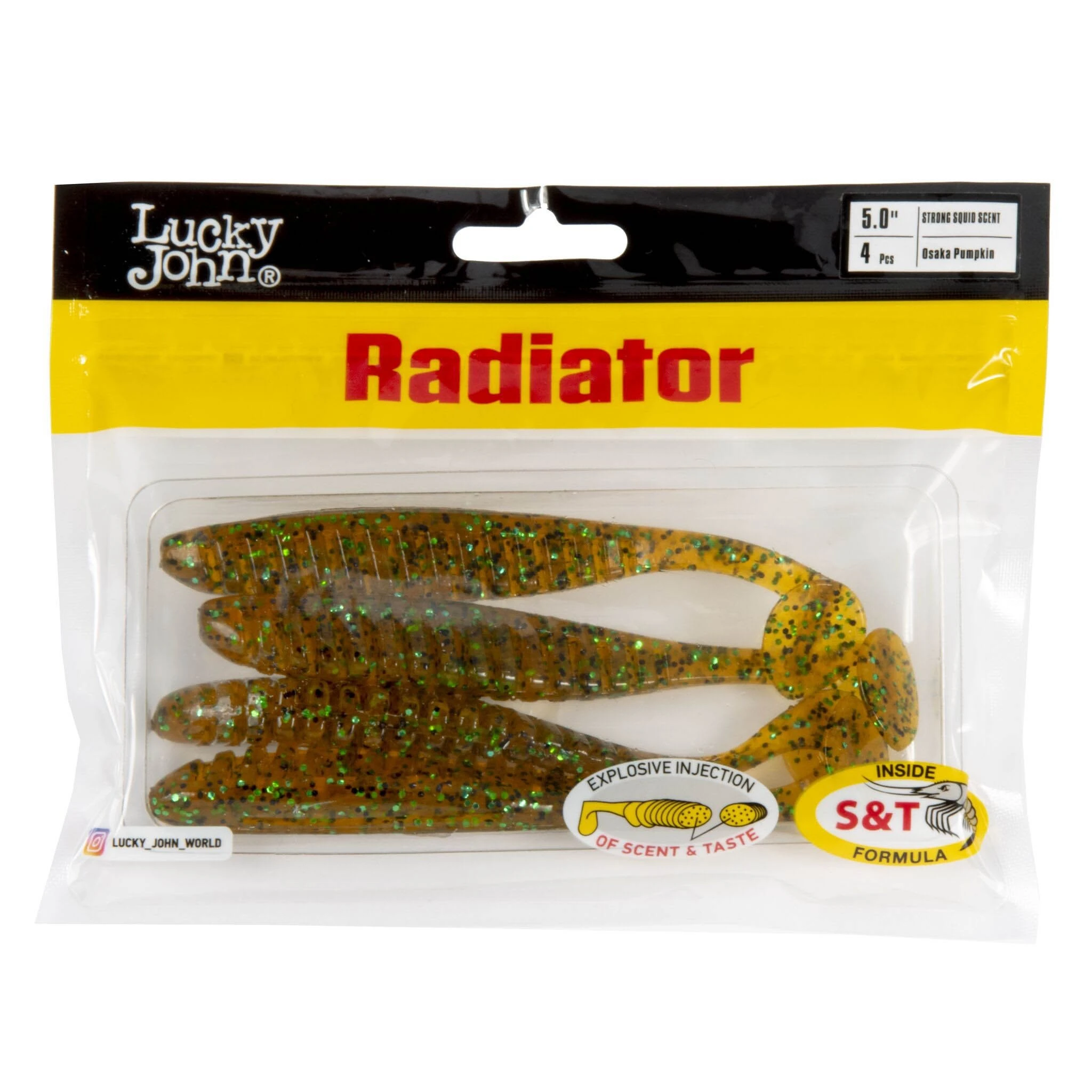 Силиконовая приманка Lucky John Radiator 5.0in 125 мм 4 шт PA19 Pro Series  140211-PA19 — крупный план
	                                    2