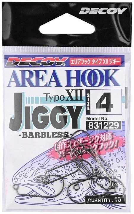Крючок Одинарный Decoy Area Hook Jiggy AH-12 №4 10 шт — крупный план
	                                    1