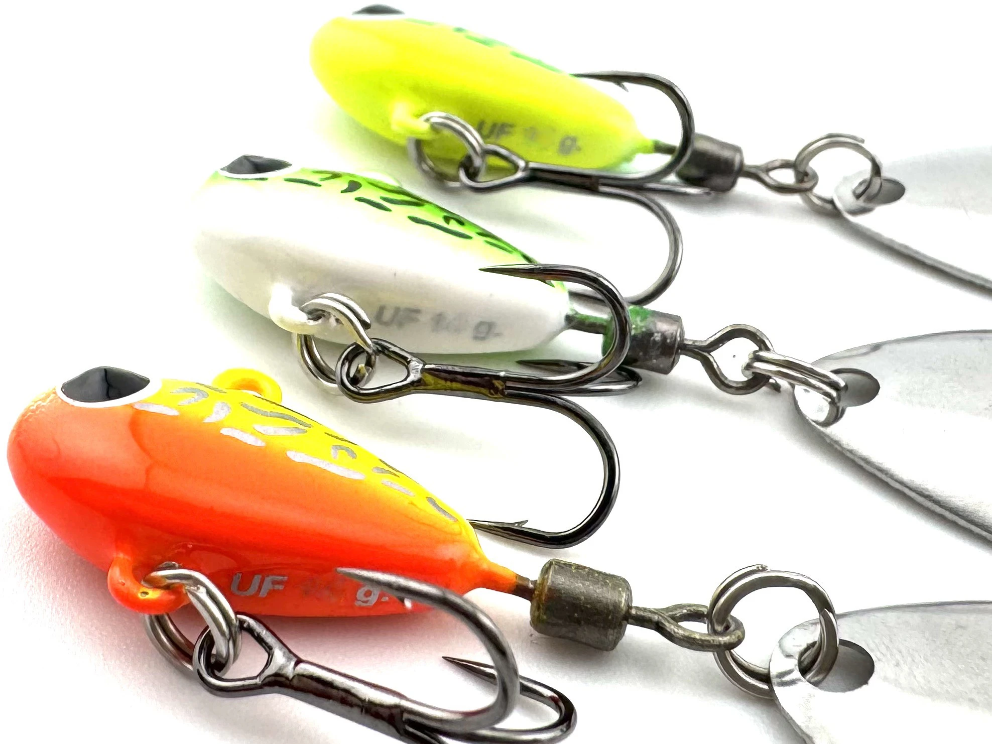 Тейл-спиннер UF Studio Hurricane 28 28 гр 70 мм GRIA Lime   H28Glime — крупный план
	                                    1