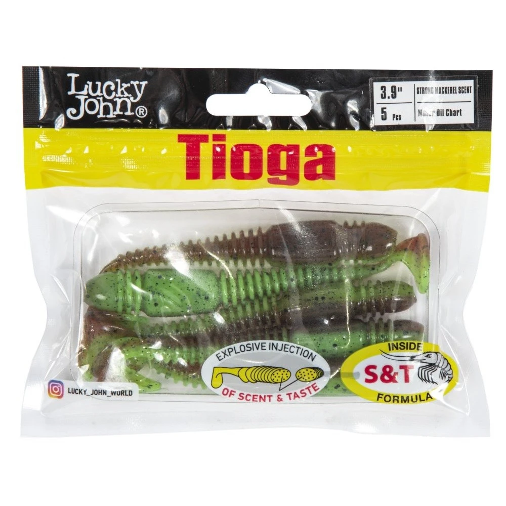 Силиконовая приманка Lucky John Tioga 3.9in 100 мм 5 шт Z15 Pro Series  140104-Z15 — крупный план
	                                    2