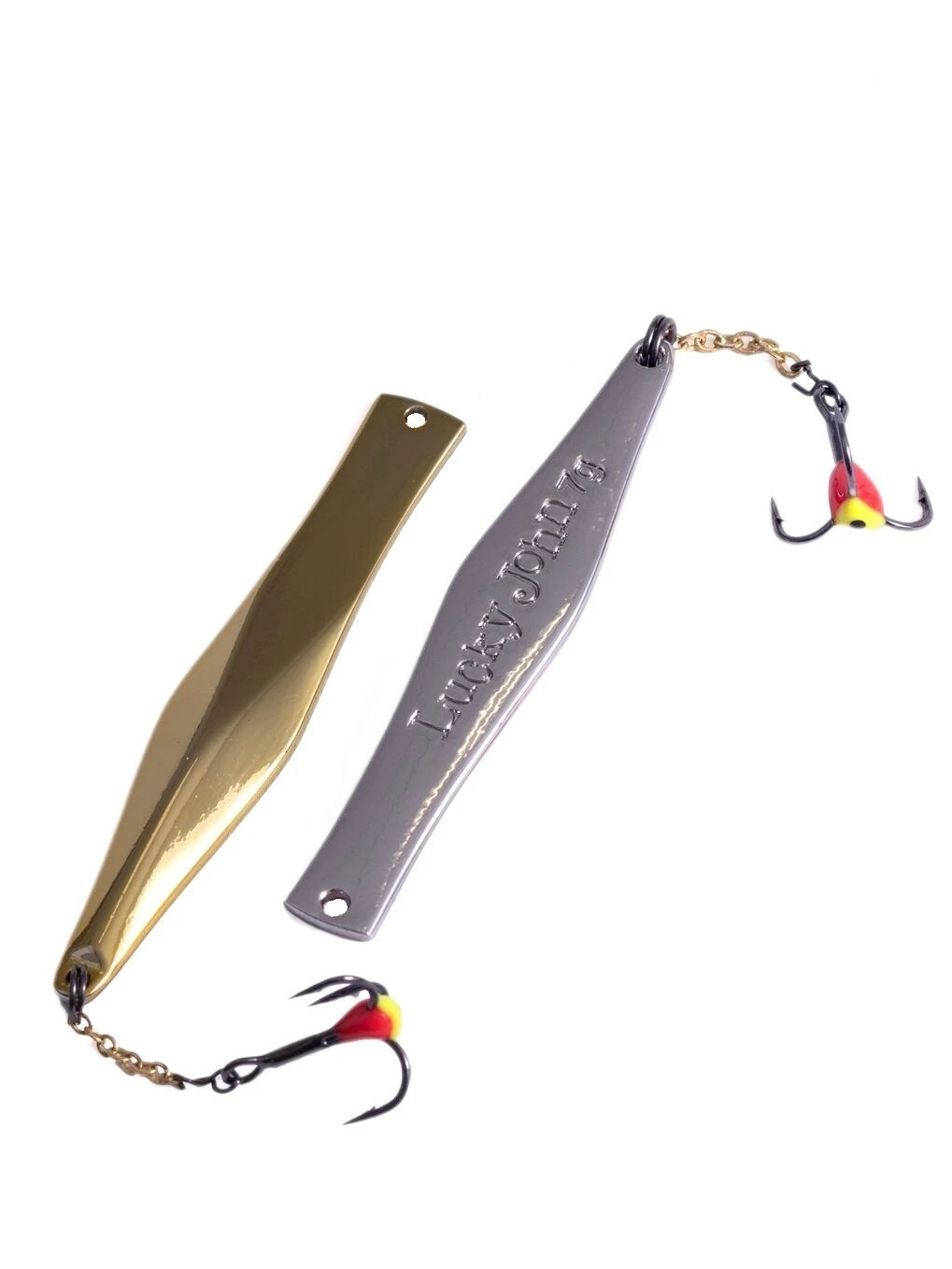 Зимняя Блесна Lucky John Kalomies 7 гр 60 мм GS С цепочкой и тройником  LJK60-GS — крупный план
	                                    1