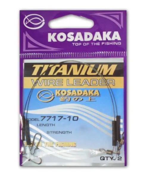 Поводок Kosadaka Titanium 15 см 10 кг   2 шт — крупный план
	                                    1
