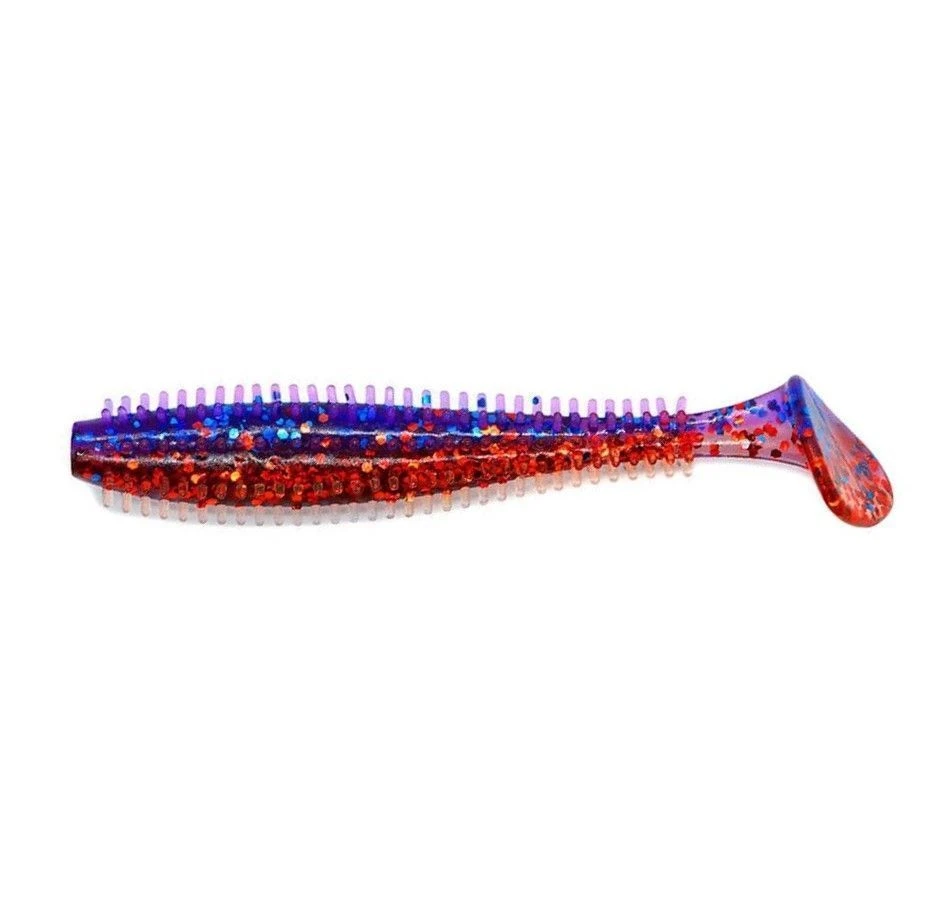 Силиконовая приманка Kosadaka Spikey Shad 90 90 мм 9 шт RB   SSH-090-RB — характеристики,
	                                    особенности конструкции