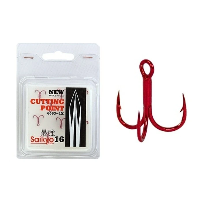 Крючок Тройной Saikyo 6063 1X-CP №16 10 шт R   6063-1X-CP-16-10 — характеристики,  особенности конструкции