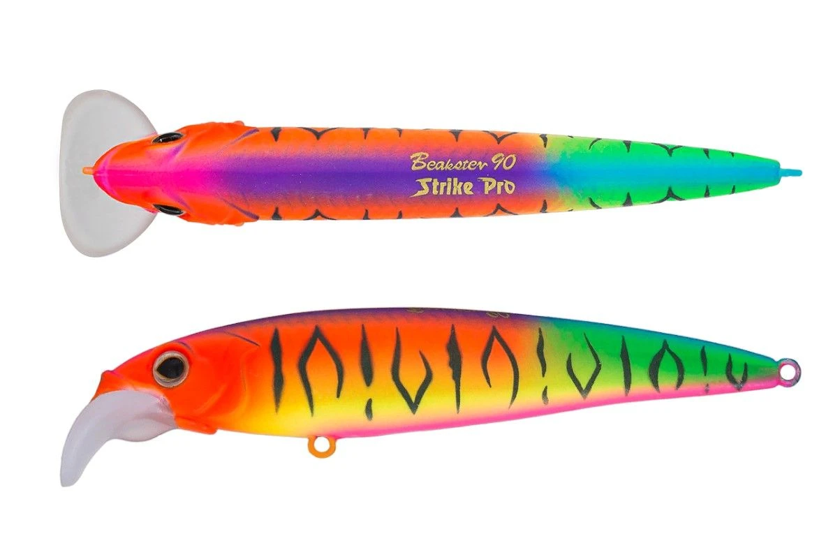 Воблер Strike Pro Beakster 90 A244S Parrot Mat Tiger 8,6 гр   EG-124B#A244S — крупный план
	                                    1