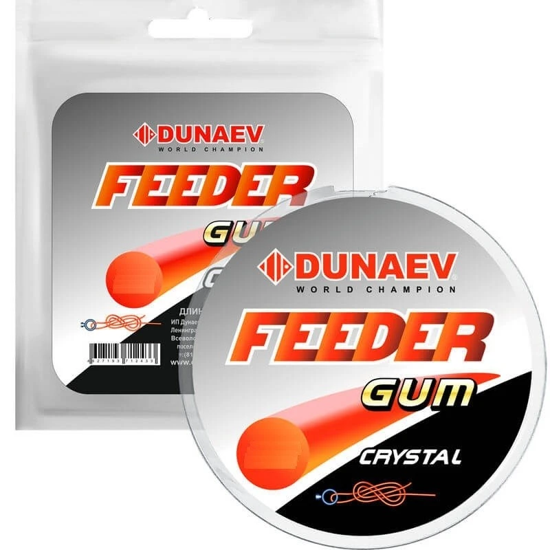 Фидергам Dunaev Feeder Gum Clear 1 шт  0.7 мм  DVZ015 — характеристики,  особенности конструкции