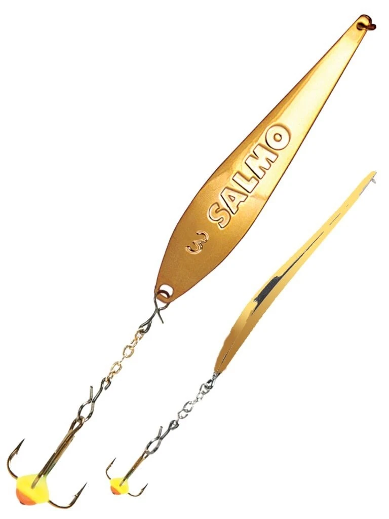 Зимняя Блесна Lucky John S-3-Z 7 гр 55 мм G С цепочкой и тройником  82762-G — крупный план
	                                    1