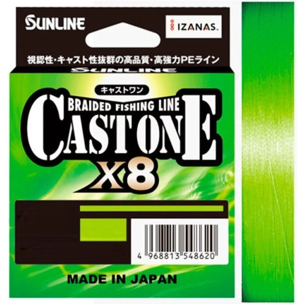 Плетеный шнур Sunline Cast One X8 HG 200 м  PE # 0,5 Light Green 0,117 мм — характеристики,  особенности конструкции