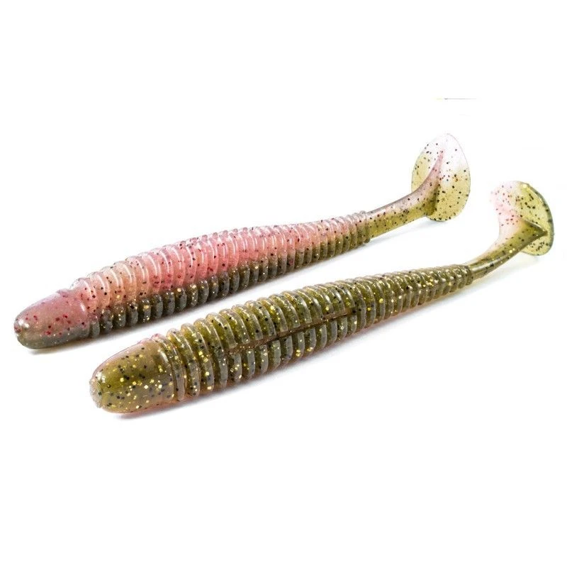 Силиконовая приманка Noike Wobble Shad 4 101 мм 6 шт 130-Green Pumpkin/Blossom   NKNJ4130 — крупный план
	                                    1