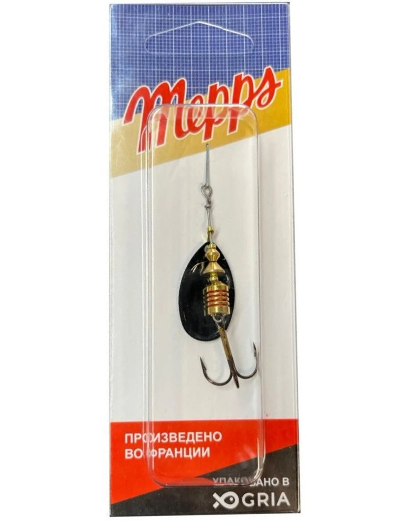 Вращающаяся Блесна Mepps Aglia №2 4,5 гр Black   a-2-n — крупный план
	                                    1