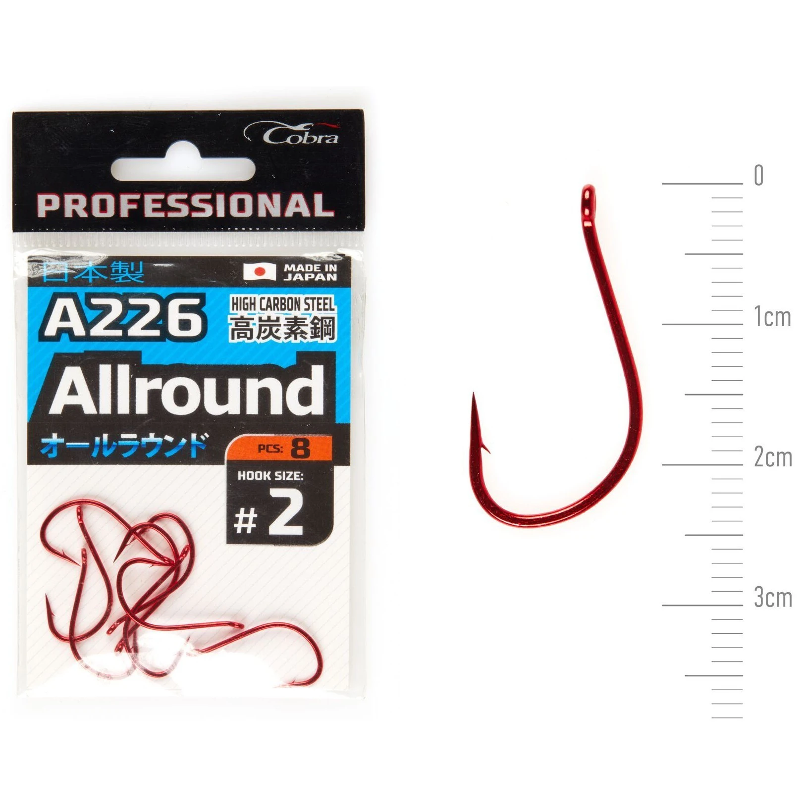 Крючок Одинарный Cobra Pro Allround A226 №2 8 шт    A226-002 — характеристики,  особенности конструкции