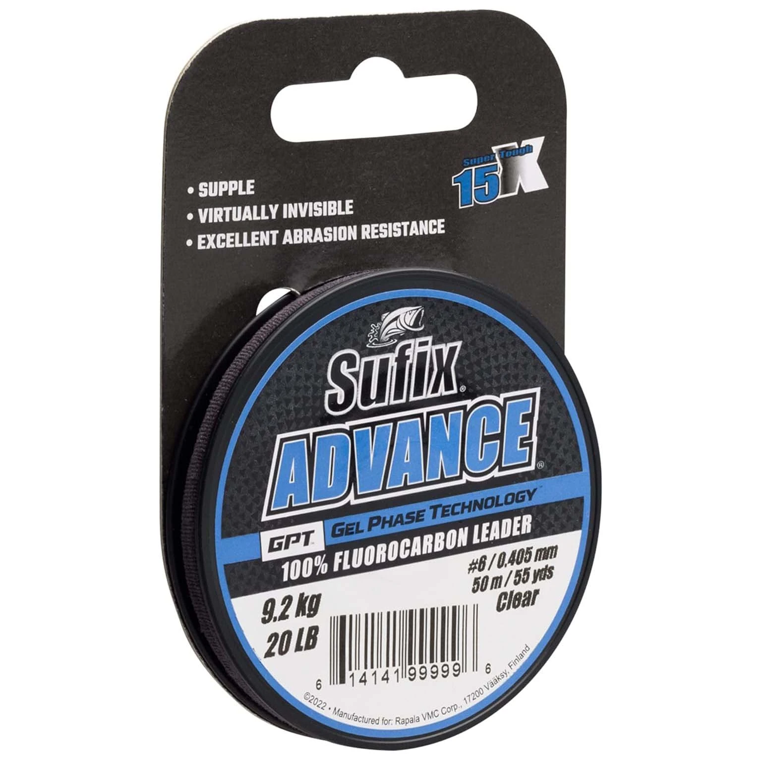 Флюорокарбон Sufix Advance Fluorocarbon 50 м 0,405 мм Прозрачная   SAVFC405C50 — характеристики,  особенности конструкции