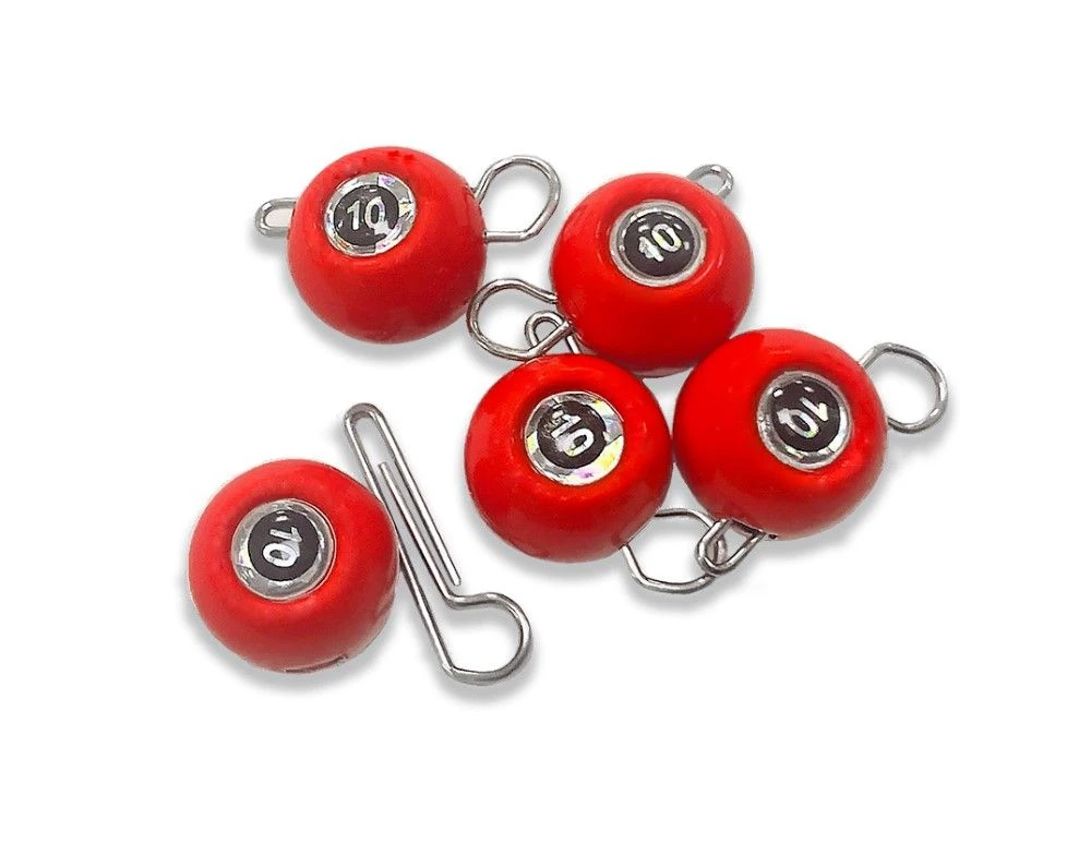 Груз Strike Pro Шар 3D EYE 8 гр 5 шт Красный   RPS-EYE-8#RED — крупный план
	                                    1