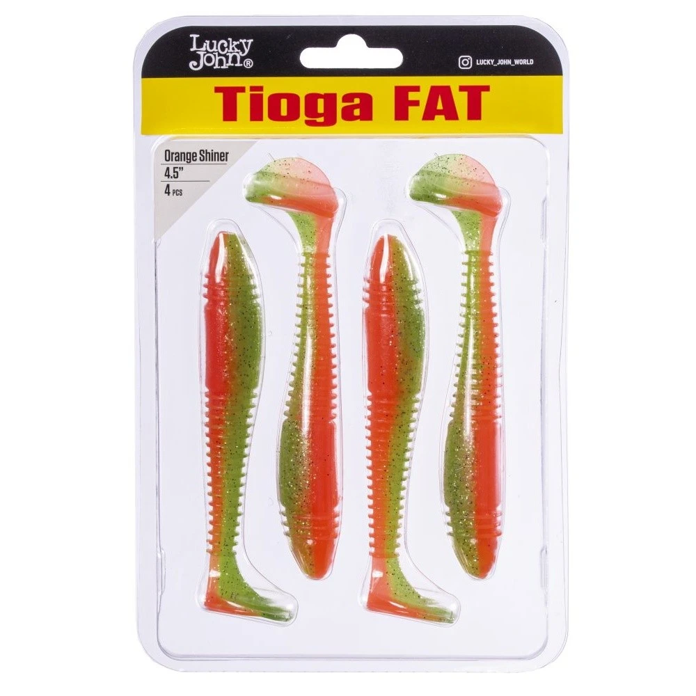 Силиконовая приманка Lucky John Tioga Fat 4.5in 114 мм 4 шт Z12 Pro Series  140147-Z12 — крупный план
	                                    2