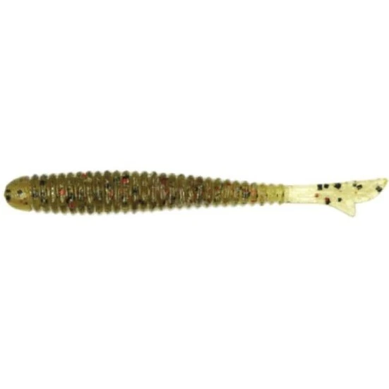 Силиконовая приманка Bait Breath U30 Fish Tail 1.5 40 мм 14 шт 142 Green Pumpkin/Black,Red Flake — характеристики,  особенности конструкции