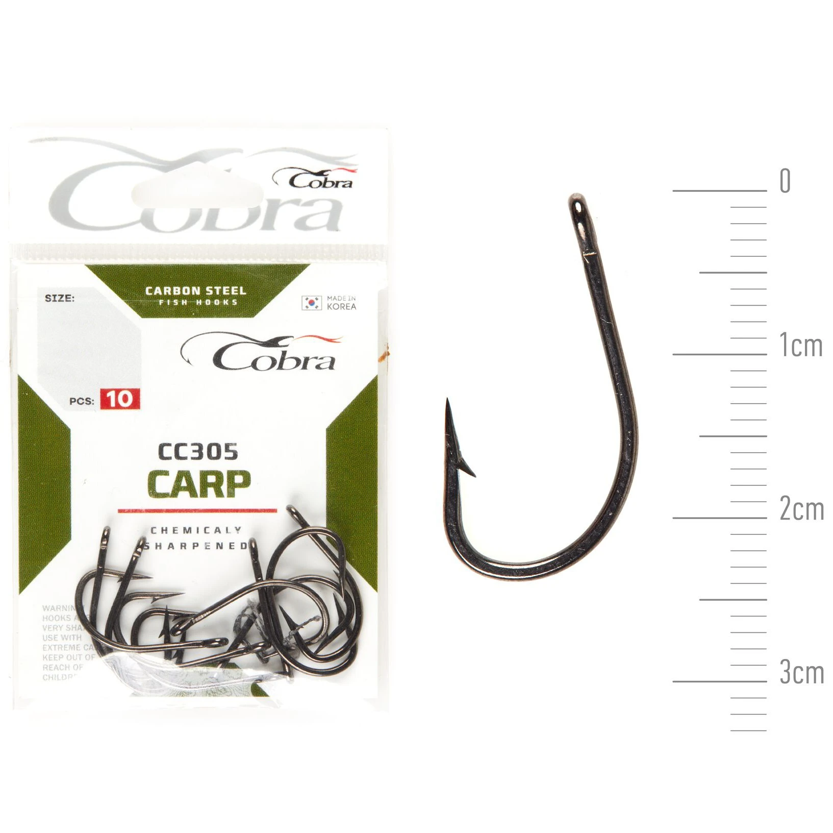 Крючок Одинарный Cobra Carp Kayo Heavy CC305 №1/0 10 шт    CC305-K010 — характеристики,  особенности конструкции