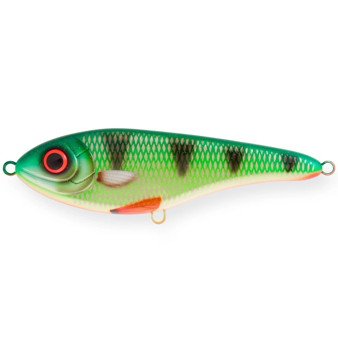 Воблер Strike Pro Buster Swim A382F Green Perch 65 гр   EG-228#A382F — характеристики,  особенности конструкции