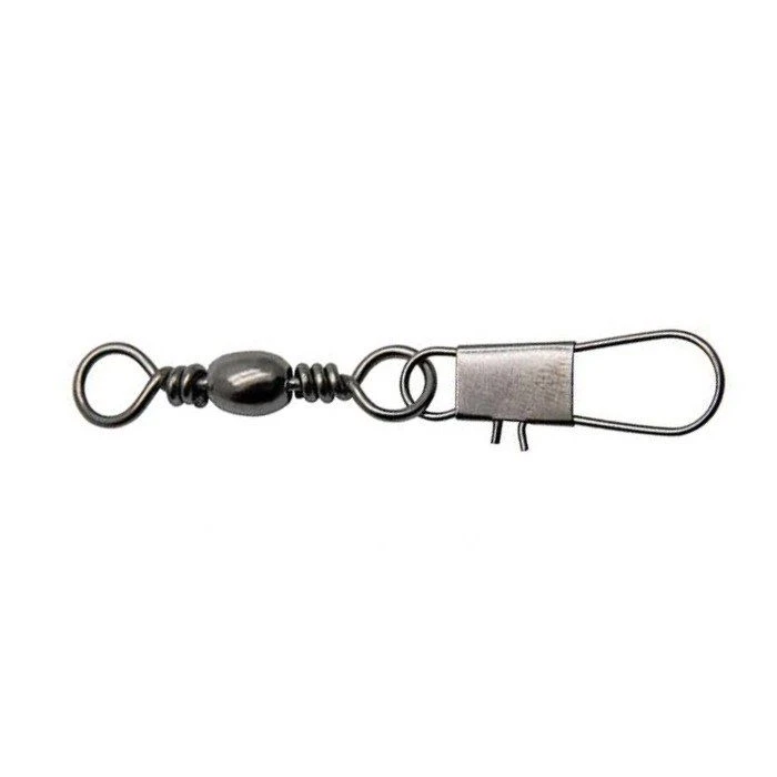 Вертлюг с застежкой Lucky John Barrel And Interlock №010 7 шт Black Pro Series  LJP5103-010 — характеристики,  особенности конструкции