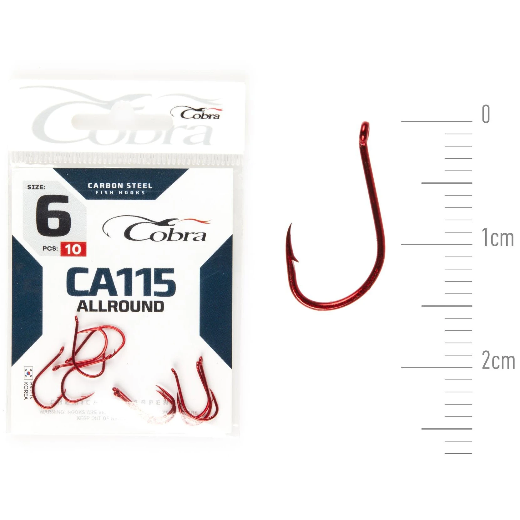 Крючок Одинарный Cobra Allround Capital CA115 №6 10 шт    CA115-006 — характеристики,  особенности конструкции