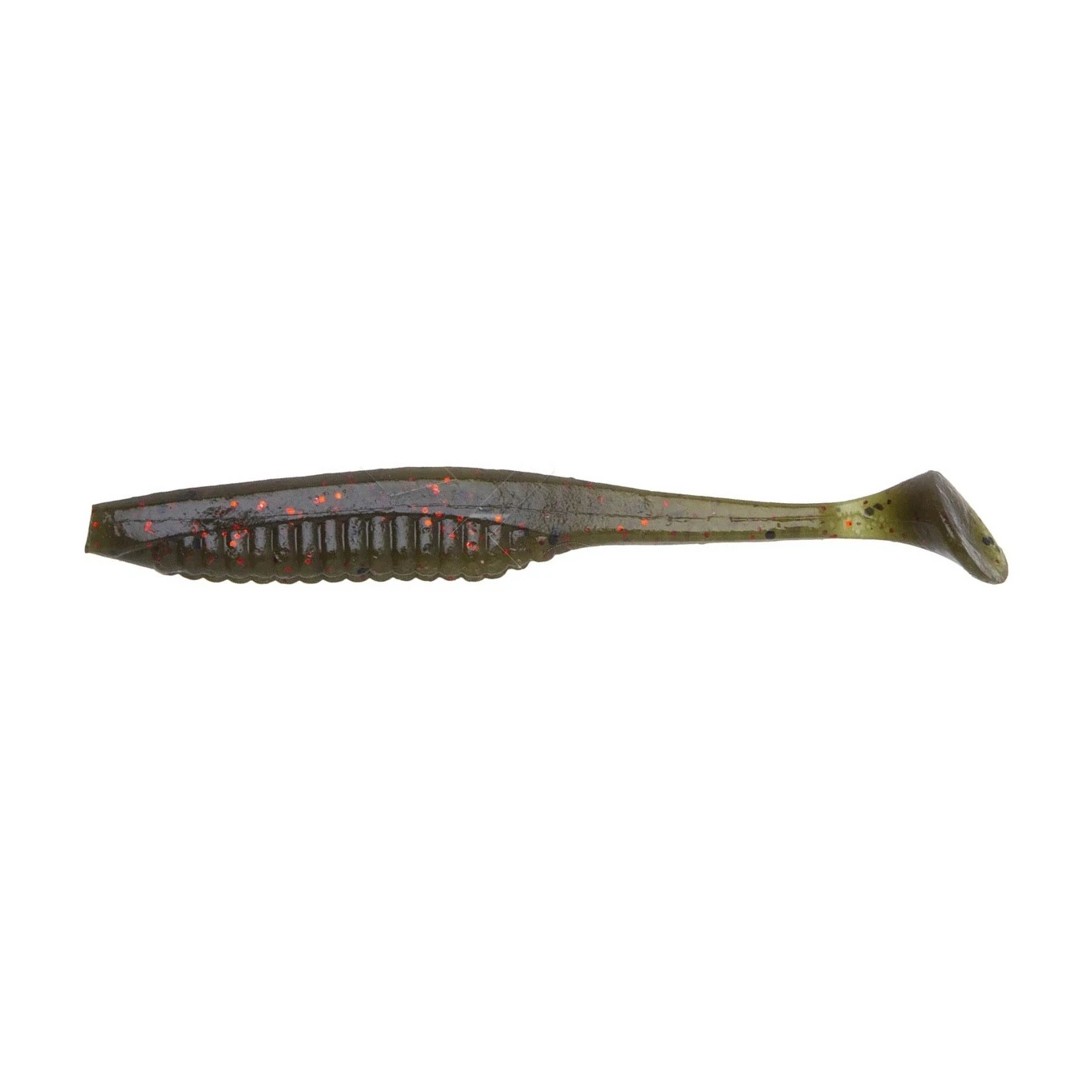 Силиконовая приманка DUO Realis Versa Shad Fat 5 127 мм 5 шт F018 Green Pumpkin/Red Flake   DUO-83318 — характеристики,  особенности конструкции