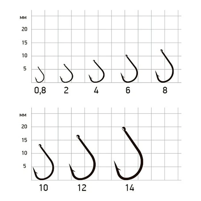 Крючок Одинарный Saikyo KH-10008 Idumezina №8 10 шт BN   KH-10008BN8-10 — крупный план
	                                    1