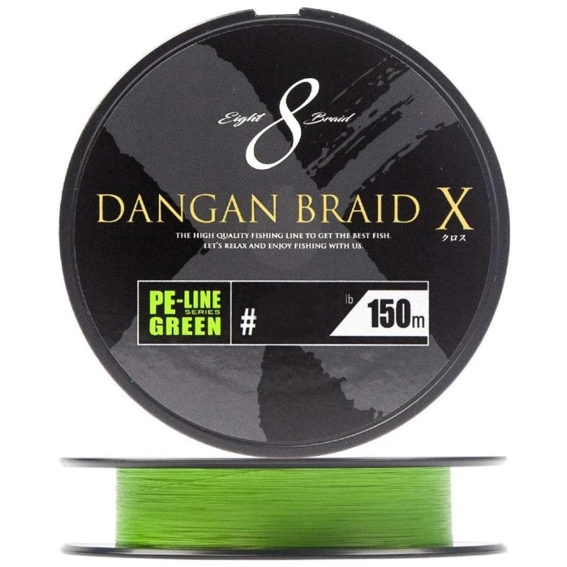 Плетеный шнур Major Craft Dangan Braid X PE X8 150 м  PE # 1,5 Зеленый 0,19 мм   DBX8-150/1.5GR — характеристики,
	                                    особенности конструкции
