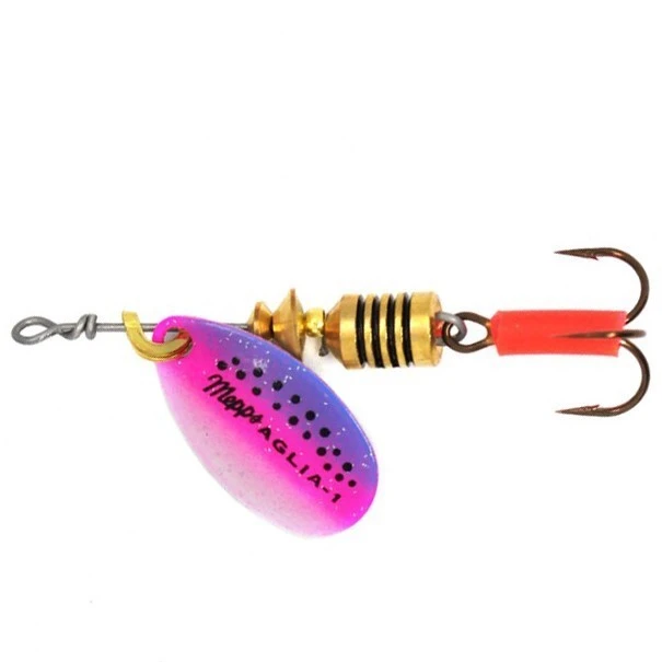 Вращающаяся Блесна Mepps Aglia Fluo №1 3,5 гр Rainbo   a-1-rb — характеристики,  особенности конструкции