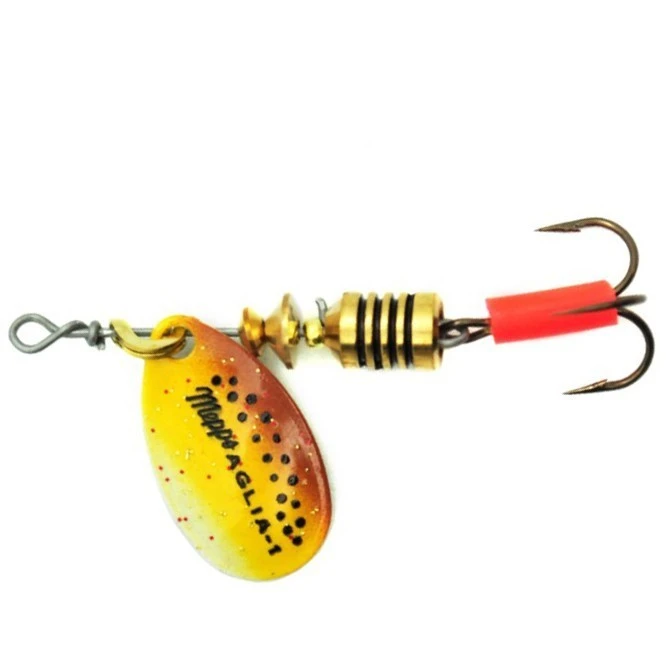 Вращающаяся Блесна Mepps Aglia Fluo №1 3,5 гр Brown   af-1-b — характеристики,  особенности конструкции