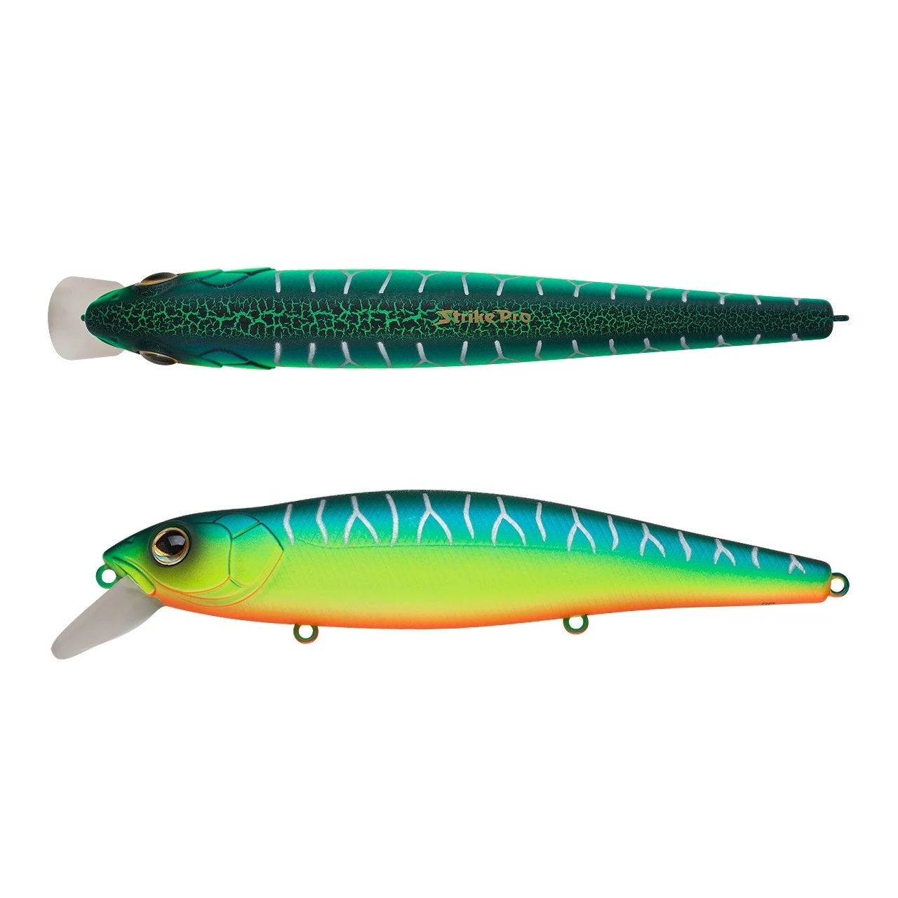 Воблер Strike Pro Jer-O Minnow 130 A223S-RP Pearl Mat Tiger 27,8 гр   EG-039SP#A223S-RP — характеристики,  особенности конструкции