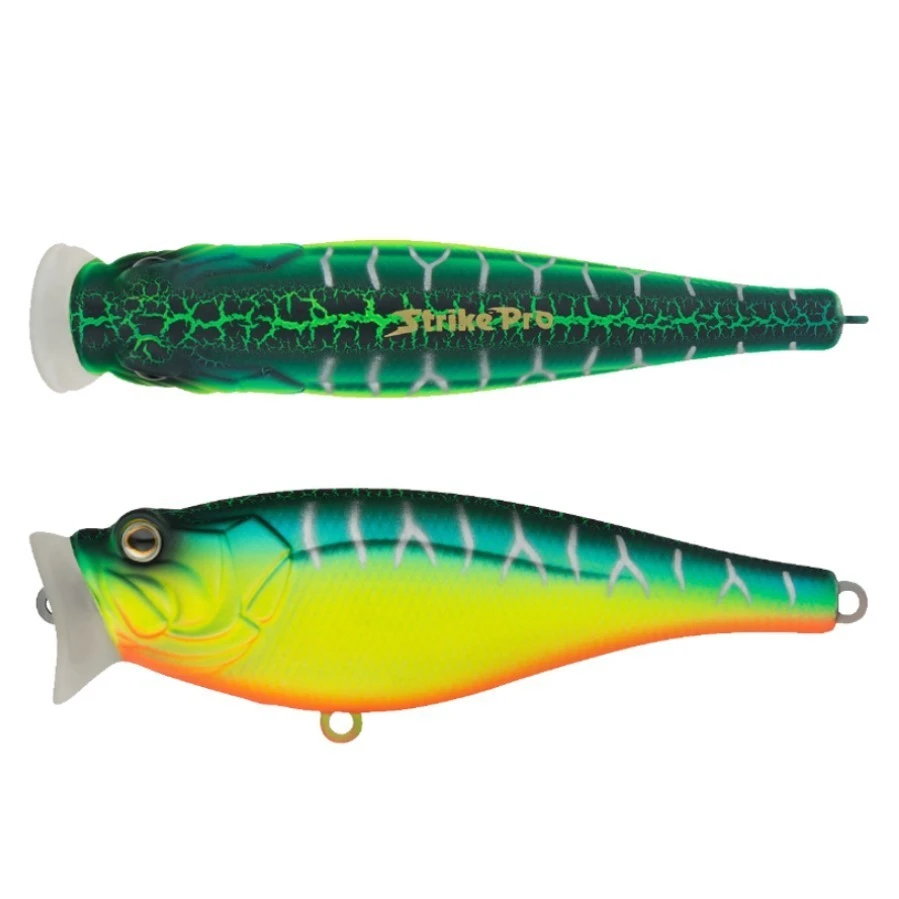 Воблер Strike Pro Sea Monster 80 A223S-RP Pearl Mat Tiger 11 гр   SH-002A#A223S-RP — крупный план
	                                    1