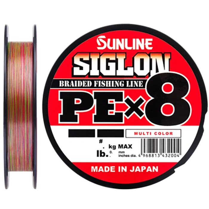 Плетеный шнур Sunline Siglon PE X8 200 м  PE # 0,4 Multicolor 5C 0,108 мм — характеристики,
	                                    особенности конструкции