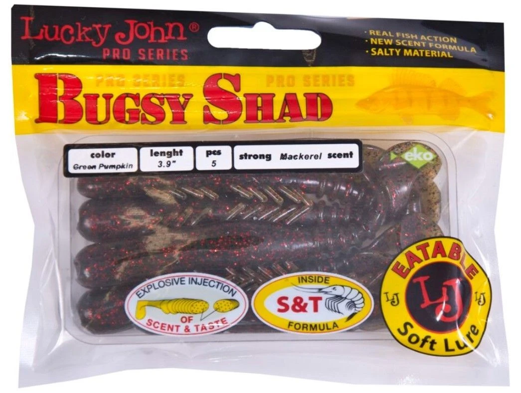 Силиконовая приманка Lucky John Bugsy Shad 3.9in 100 мм 5 шт PA03 Pro Series  140108-PA03 — крупный план
	                                    2