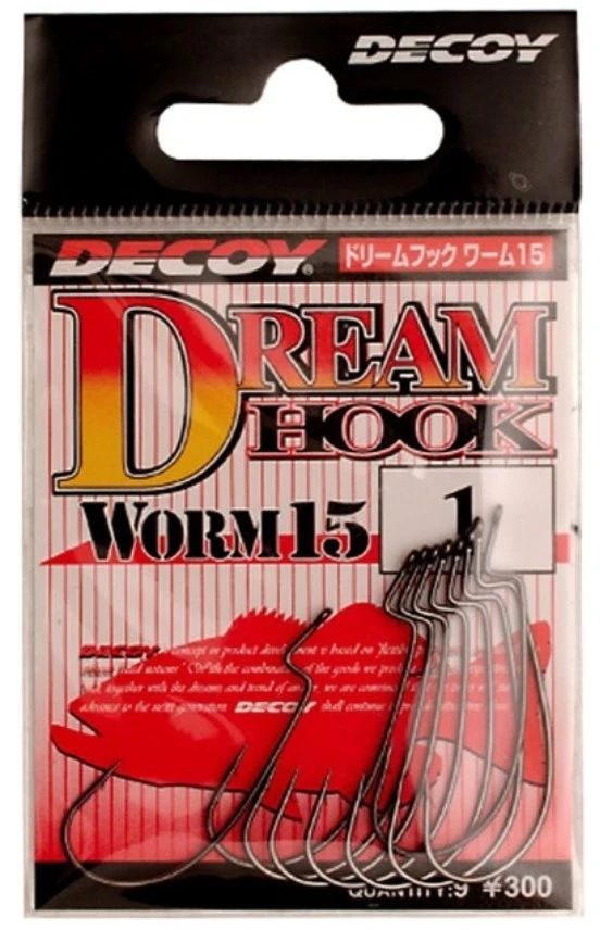 Крючок Офсетный Decoy Dream Hook Worm 15 №1/0 9 шт — крупный план
	                                    1