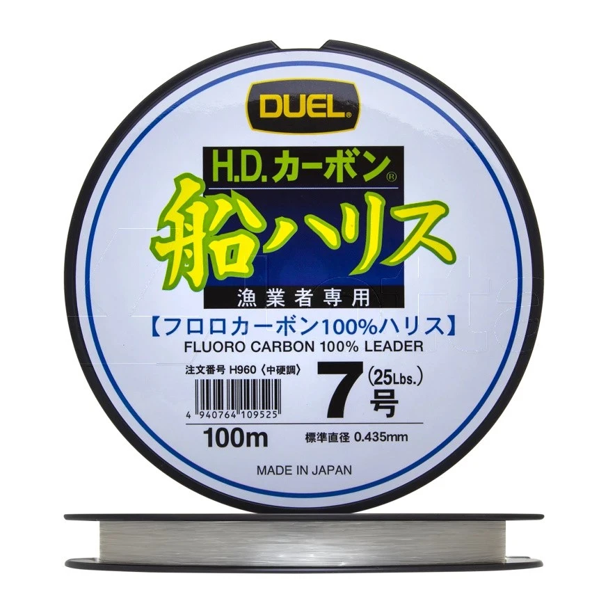 Флюорокарбон Duel H.D. Carbon Fune Leader Fluorocarbon 100% 100 м 0,435 мм    H960 — характеристики,  особенности конструкции