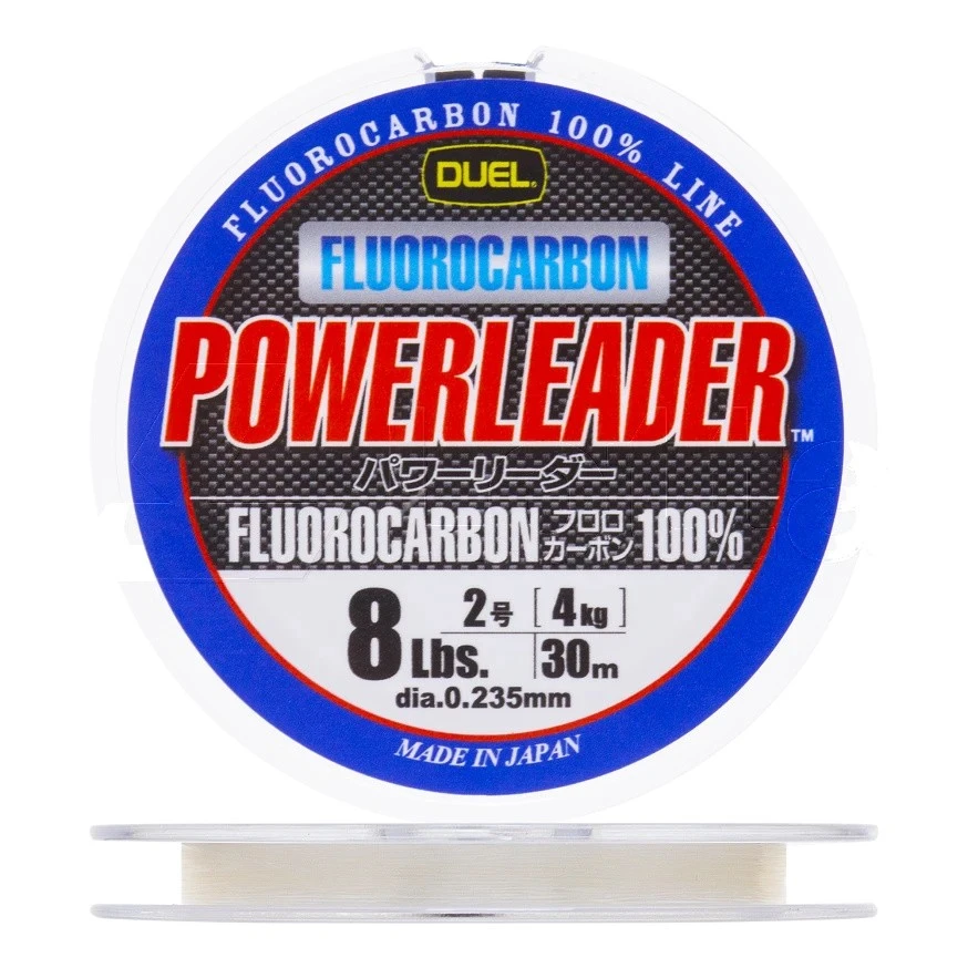 Флюорокарбон Duel Hardcore Powerleader FC Fluorocarbon 100% 30 м 0,235 мм    H3442 — характеристики,  особенности конструкции