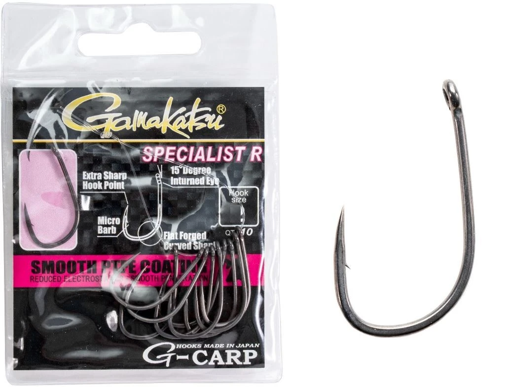 Крючок Одинарный Gamakatsu G-Carp Specialist R Hooks Grey №2 10 шт    185031-002 — крупный план
	                                    1